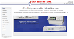 Desktop Screenshot of buerk-zeitsysteme.de