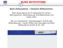 Tablet Screenshot of buerk-zeitsysteme.de